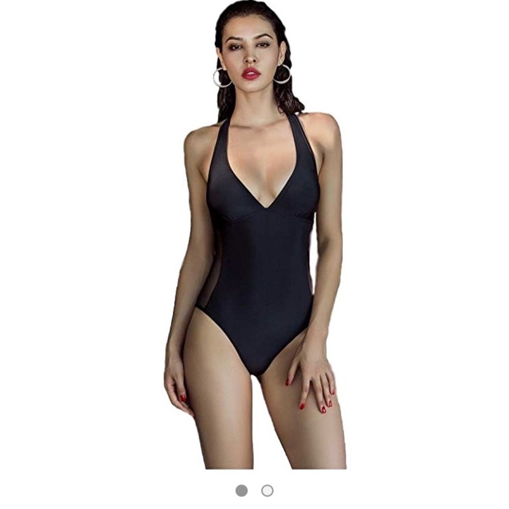 One piece black swimsuit